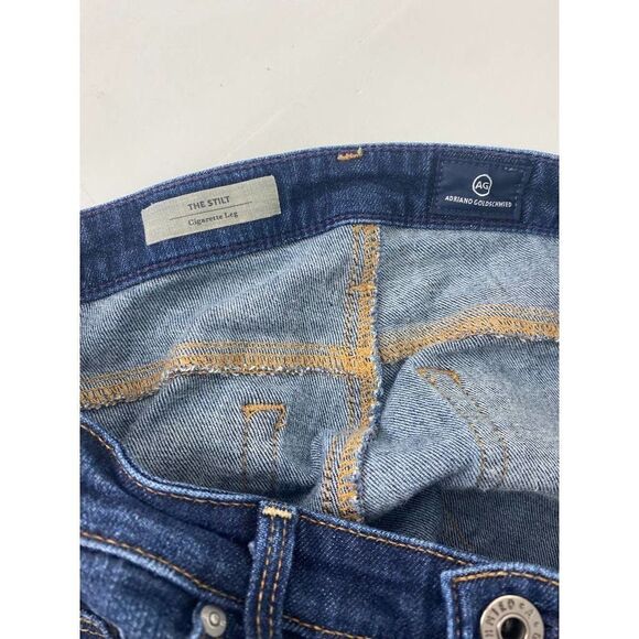 Adriano Goldschmied AG The Stilt Cigarette Leg Jeans Distressed Blue - Size 27R - Picture 8 of 12